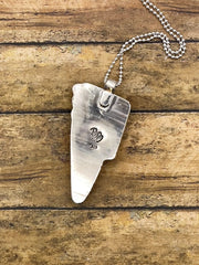 Bea - Checkered and Turquoise Mixed Gemstone Lightning Bolt Pendant Necklace
