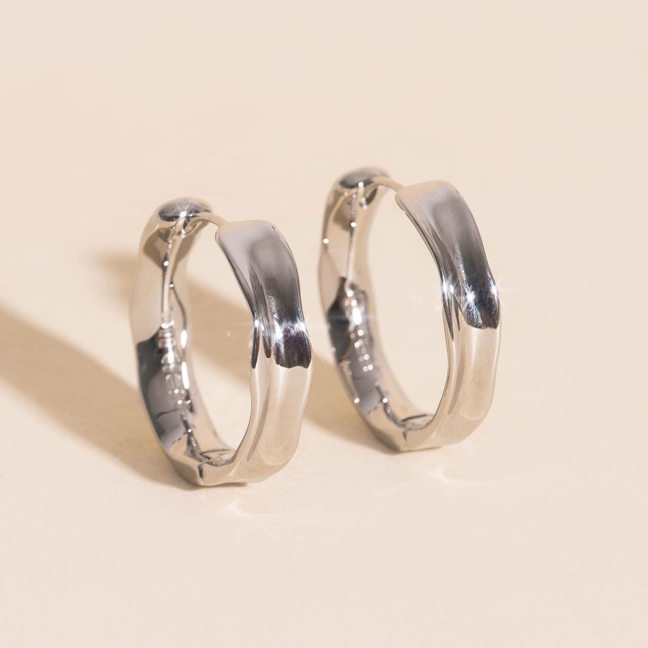 Bangle Rounded Huggie Hoop Earrings