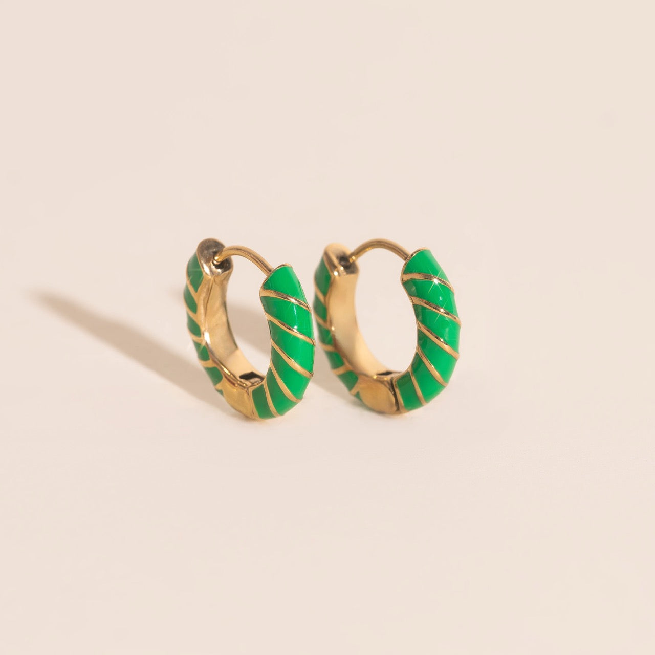 Color Chunky Rounded Huggie Hoop Earrings