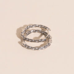 Chain Huggie Hoop Earrings