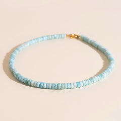 Air Necklace with Natural Larimar Beads