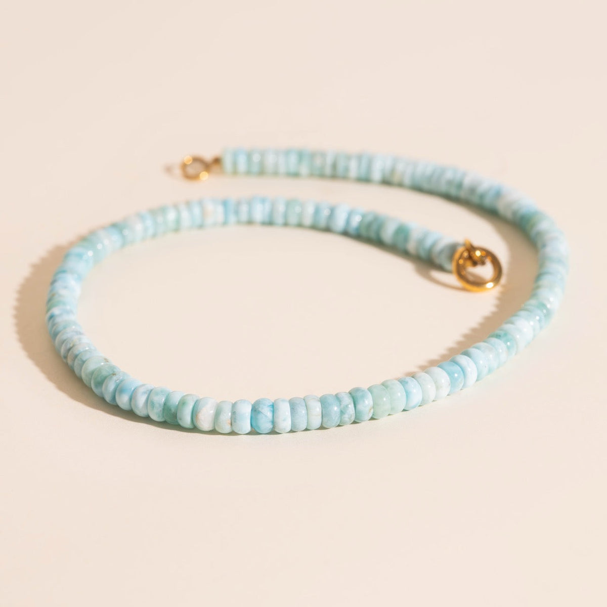 Air Necklace with Natural Larimar Beads