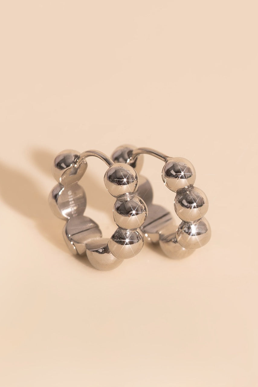 Bubble Chunky Rounded Huggie Hoop Earrings