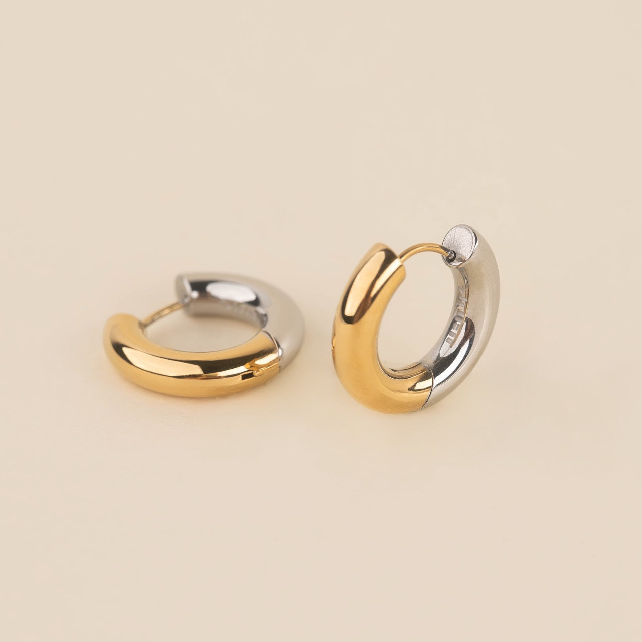 Chunky Rounded Huggie Hoop Earrings