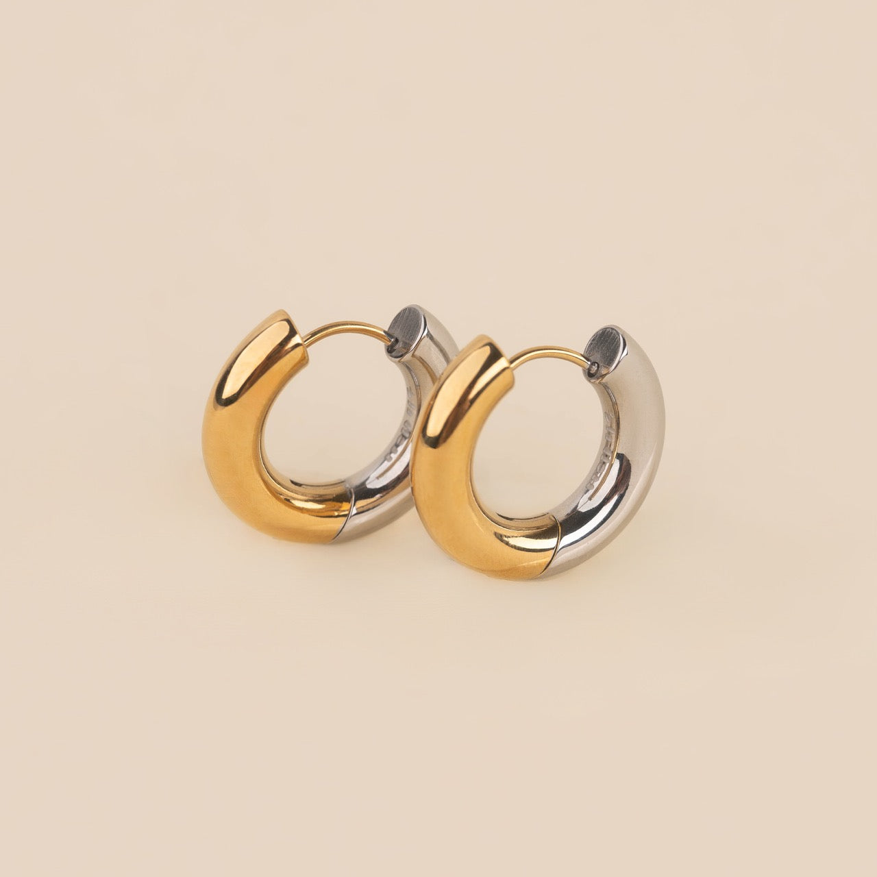 Chunky Rounded Huggie Hoop Earrings