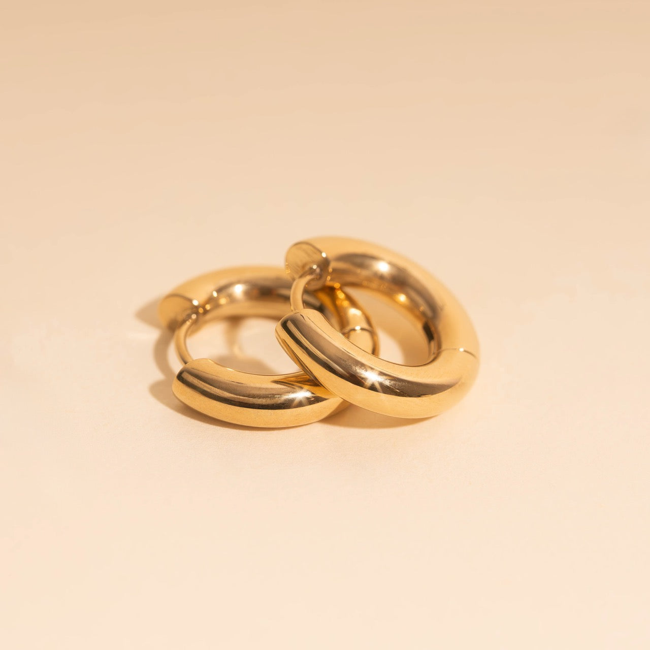Chunky Rounded Huggie Hoop Earrings