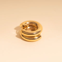 Chunky Rounded Huggie Hoop Earrings