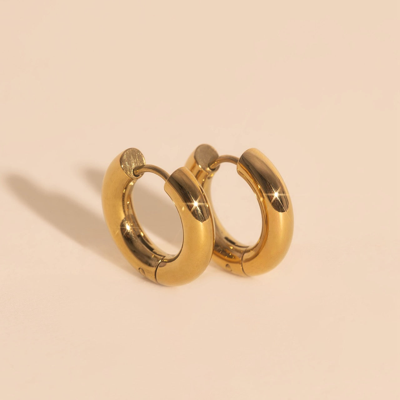 Chunky Rounded Huggie Hoop Earrings