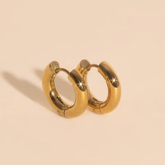 Chunky Rounded Huggie Hoop Earrings