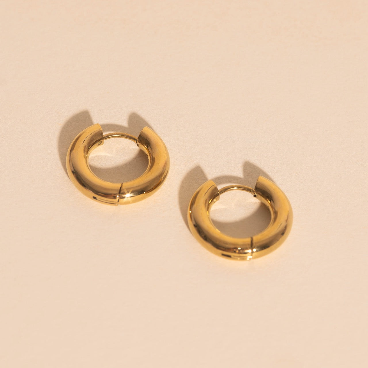 Chunky Rounded Huggie Hoop Earrings