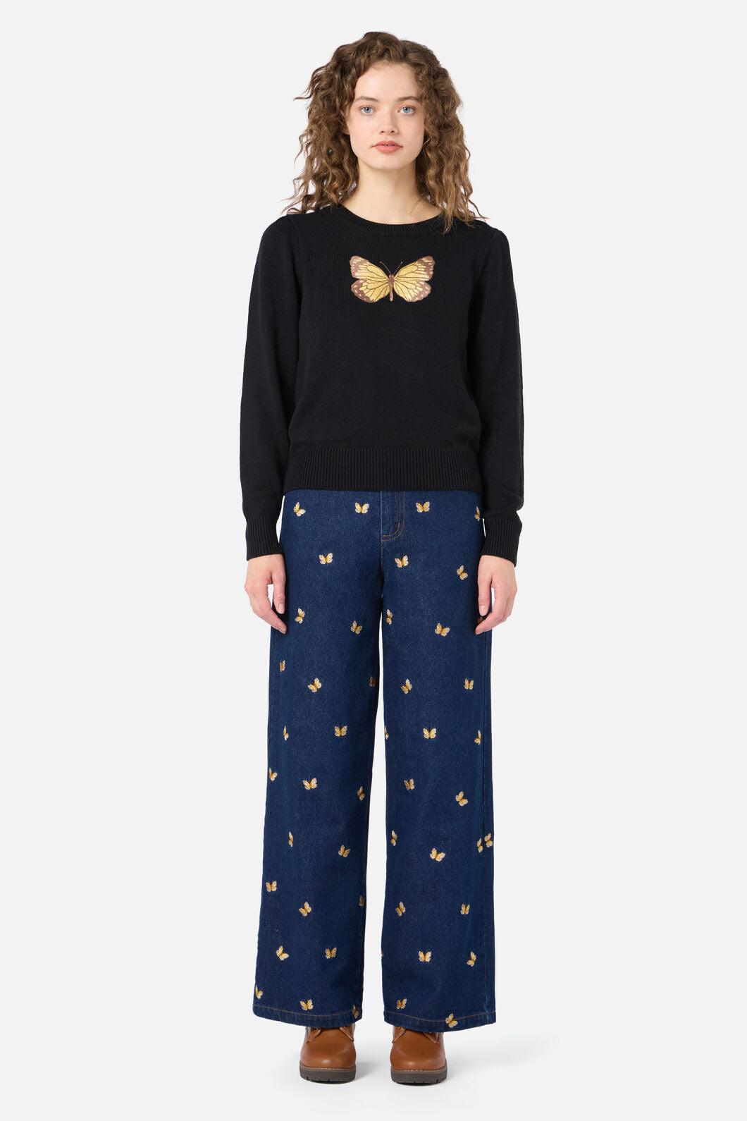 Butterfly Embroidered Sweater