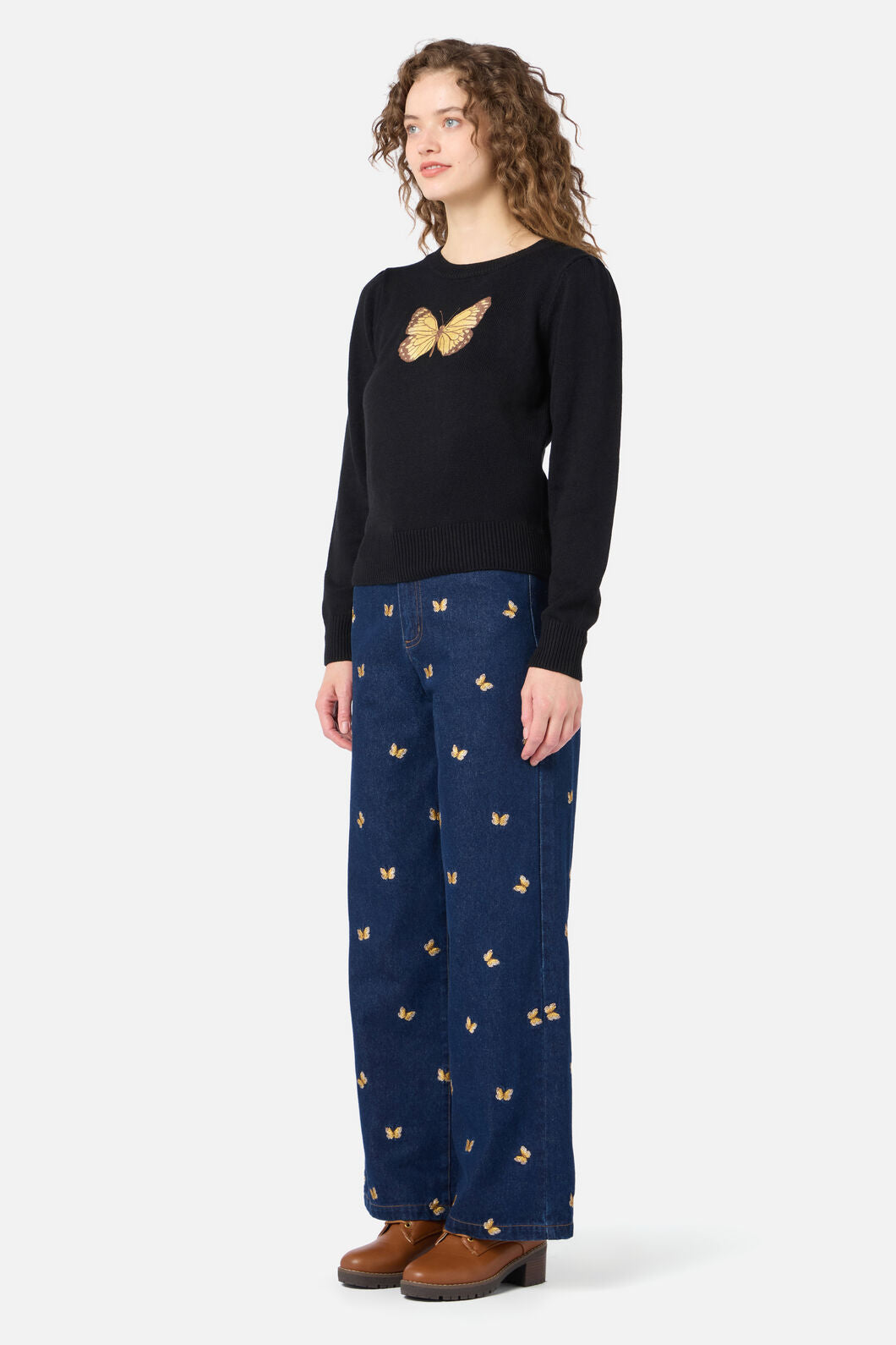 Butterfly Embroidered Sweater