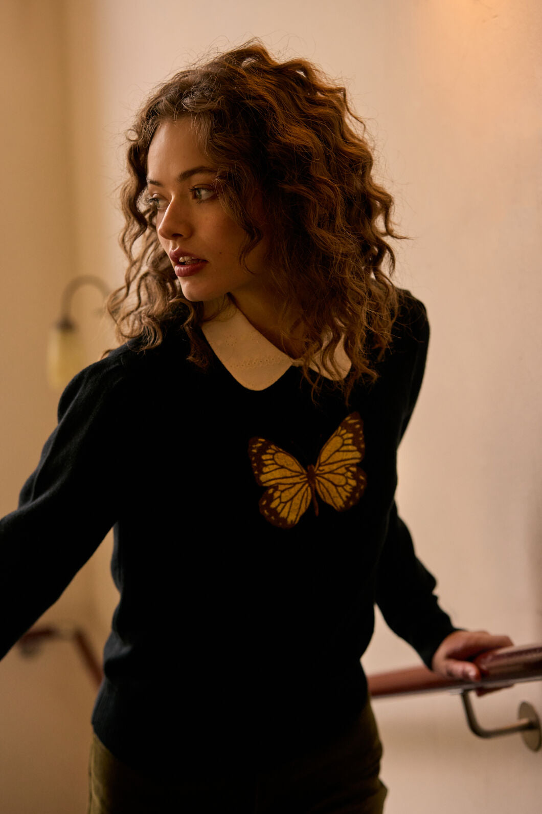 Butterfly Embroidered Sweater