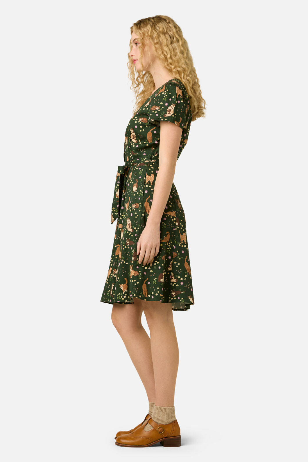 Cute Cats Knee Length Dress