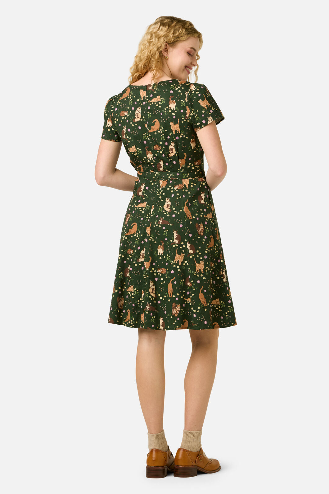 Cute Cats Knee Length Dress