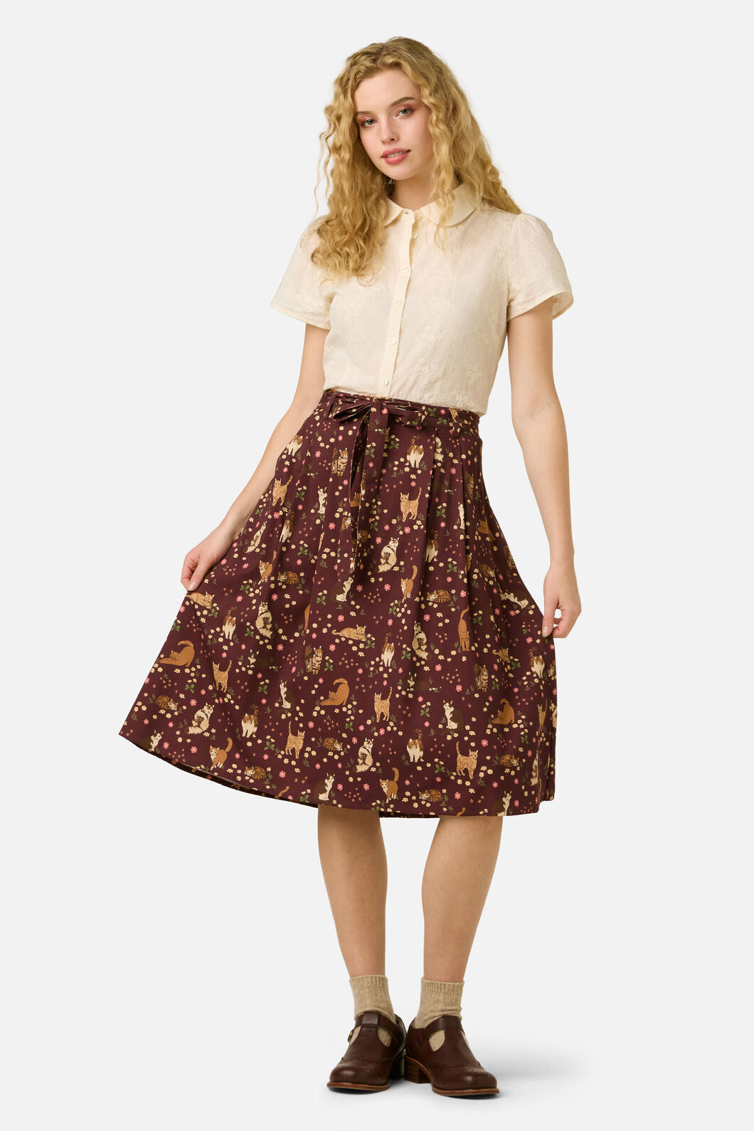 Cute Cats Midi Skirt