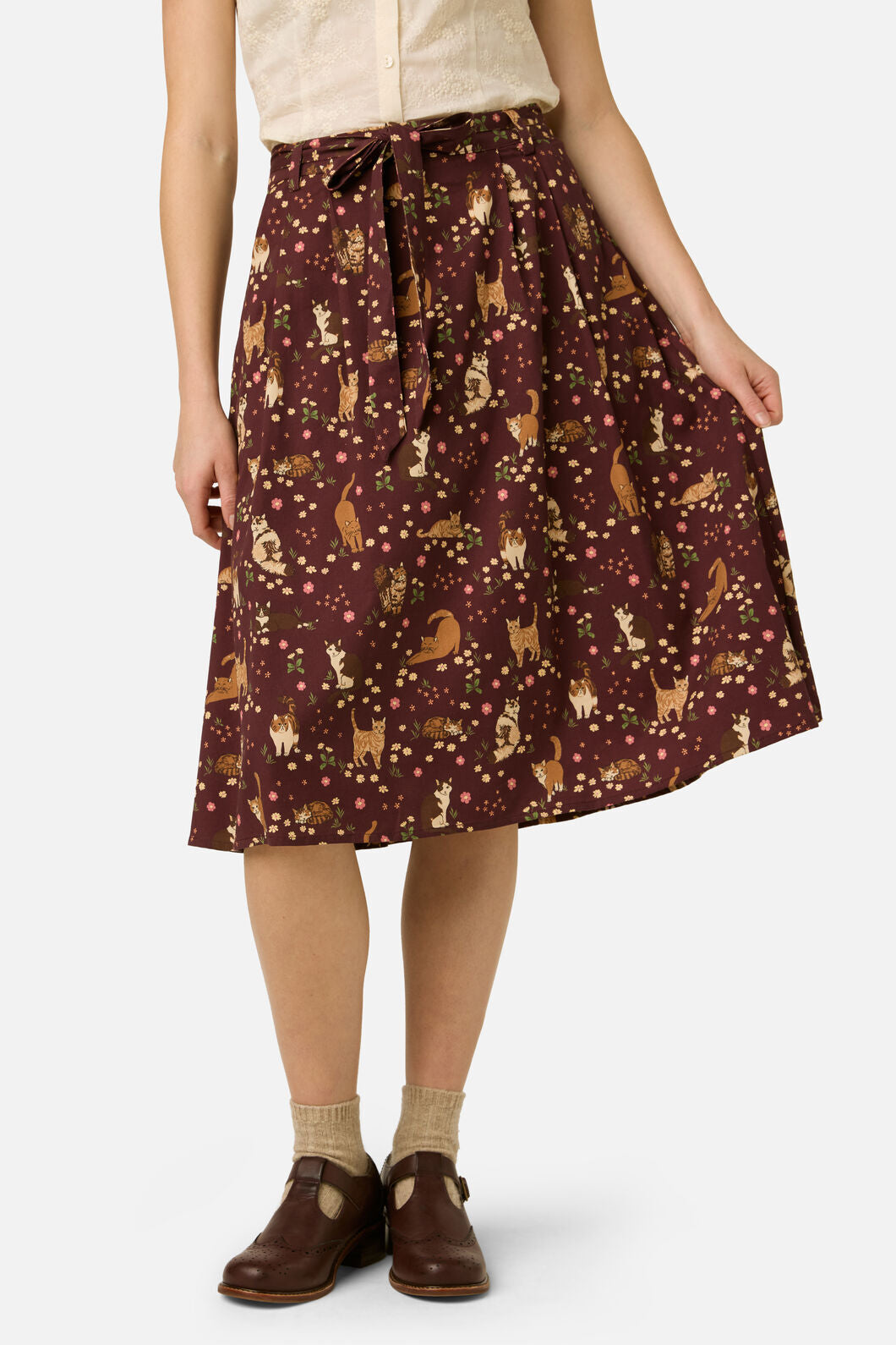 Cute Cats Midi Skirt