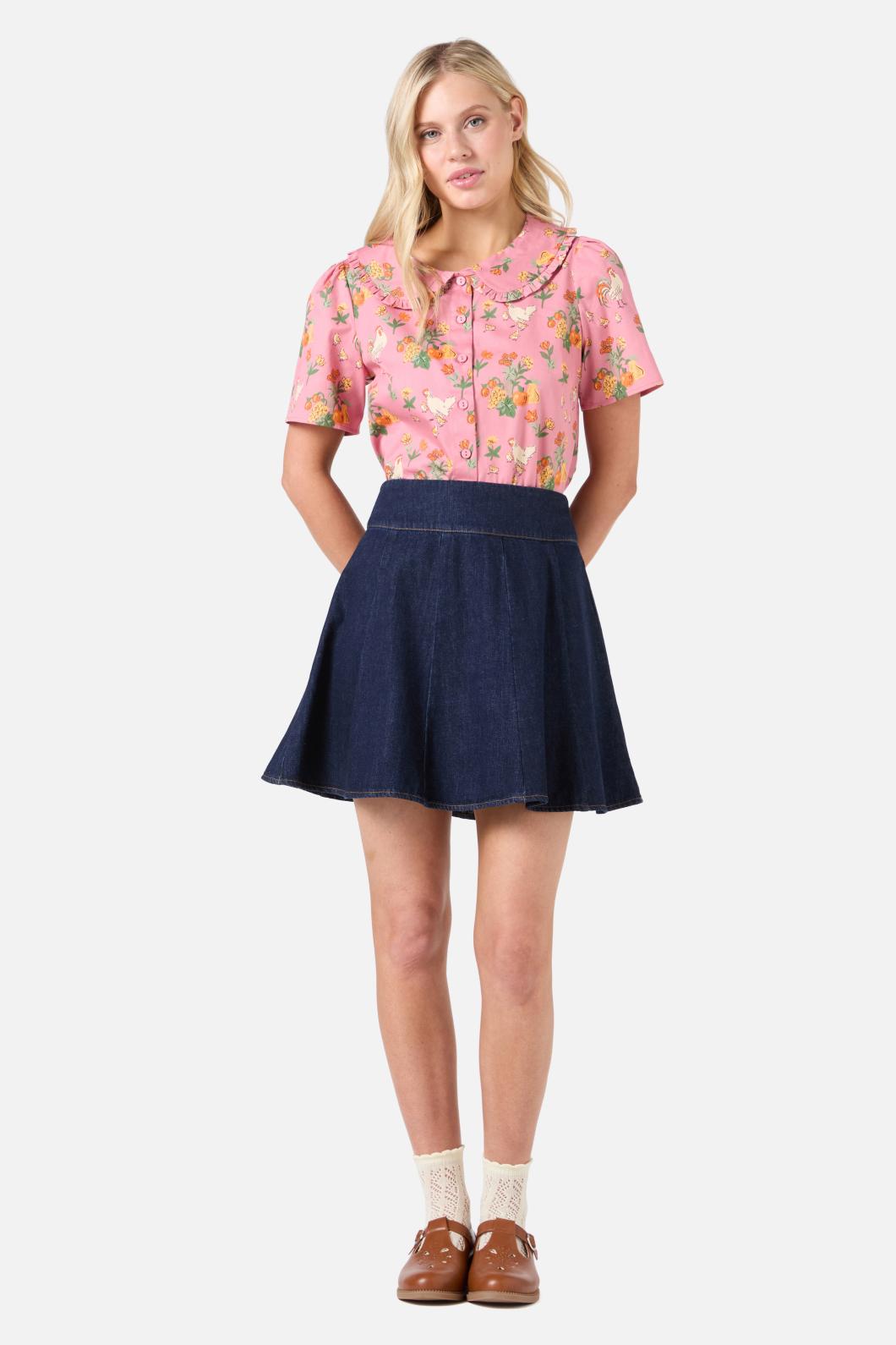 Chickens Short Sleeve Blouse