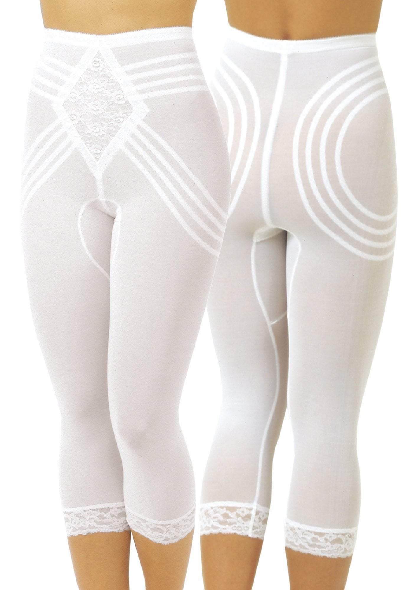 Breathable Waistline Capri Pant Liner | Power Mesh Fabric | Firm to Extra Firm Support | Style 6269