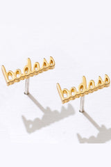 Badass Script Stud Earrings