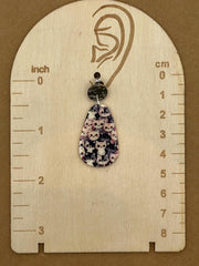 Cat Lover - Retro Kitty Printed Dangle Earrings: Handmade Polymer Clay