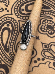 Danielle - Black Teardrop Onyx Ring