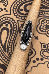 Danielle - Black Teardrop Onyx Ring