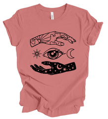 Celestial Hands T-Shirt: Dusty Rose